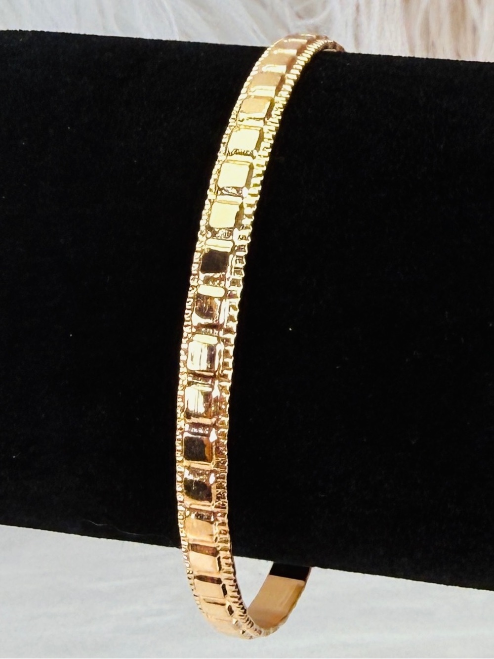 Goldtone Stackable Cuff Bracelet - Picture 4 of 13